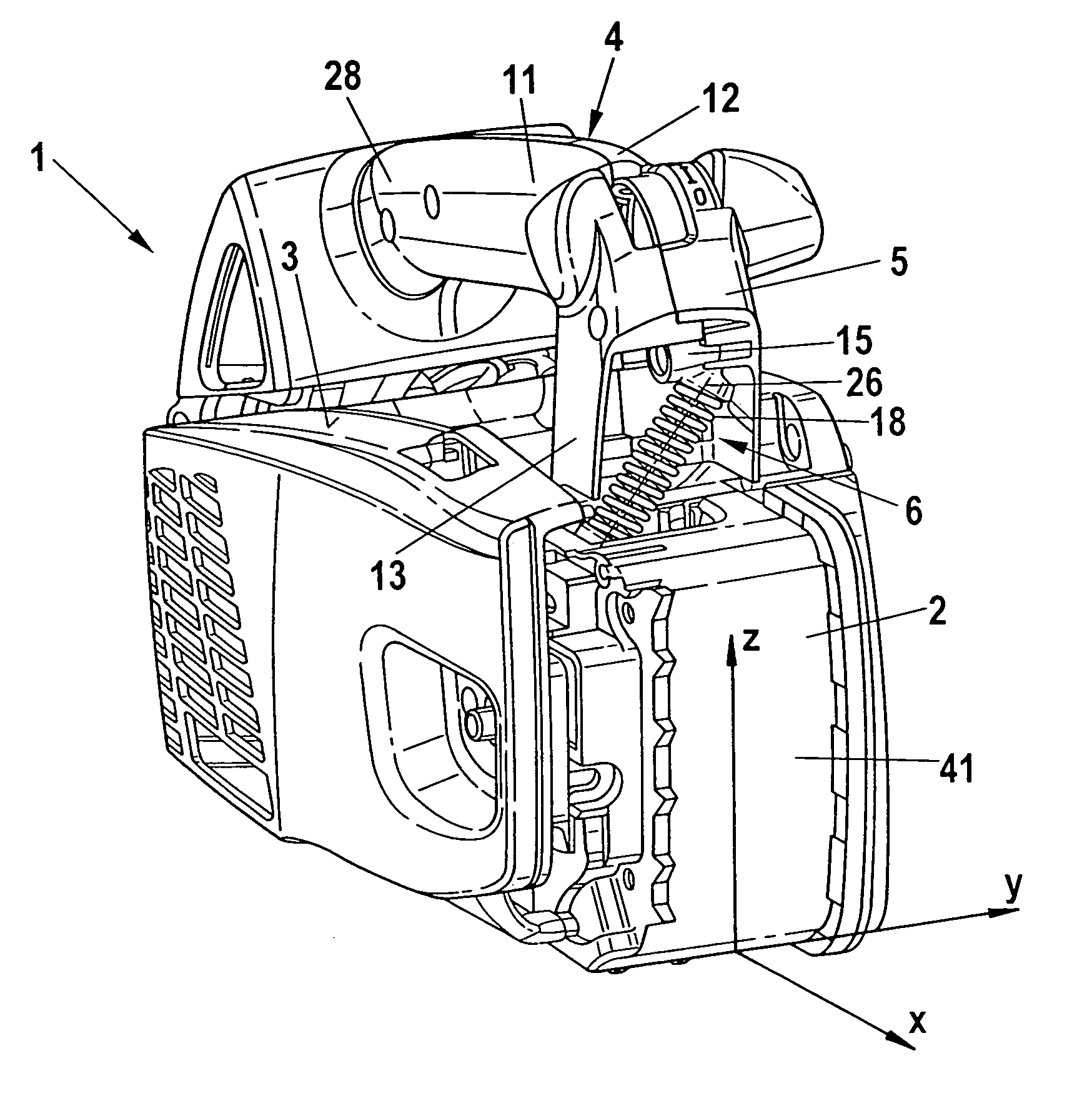 Manually guided implement