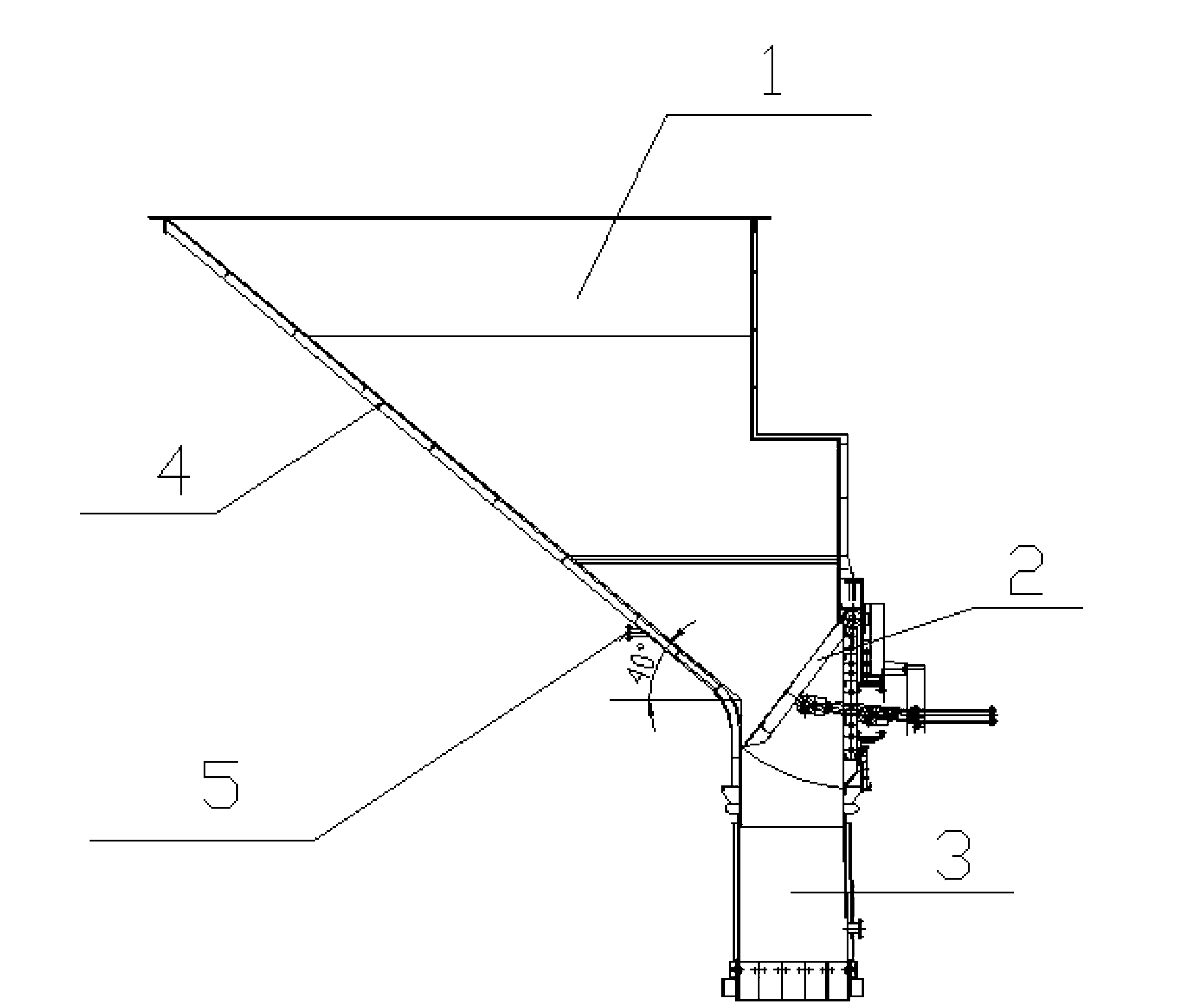 Feeding device for MSW (municipal solid waste) incinerator