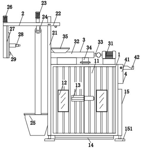 Movable comprehensive resourceful treatment device for biological organic wastes