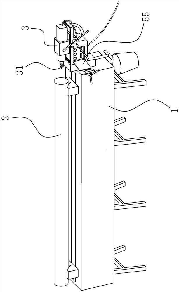 Drilling device for center point of end face of screw