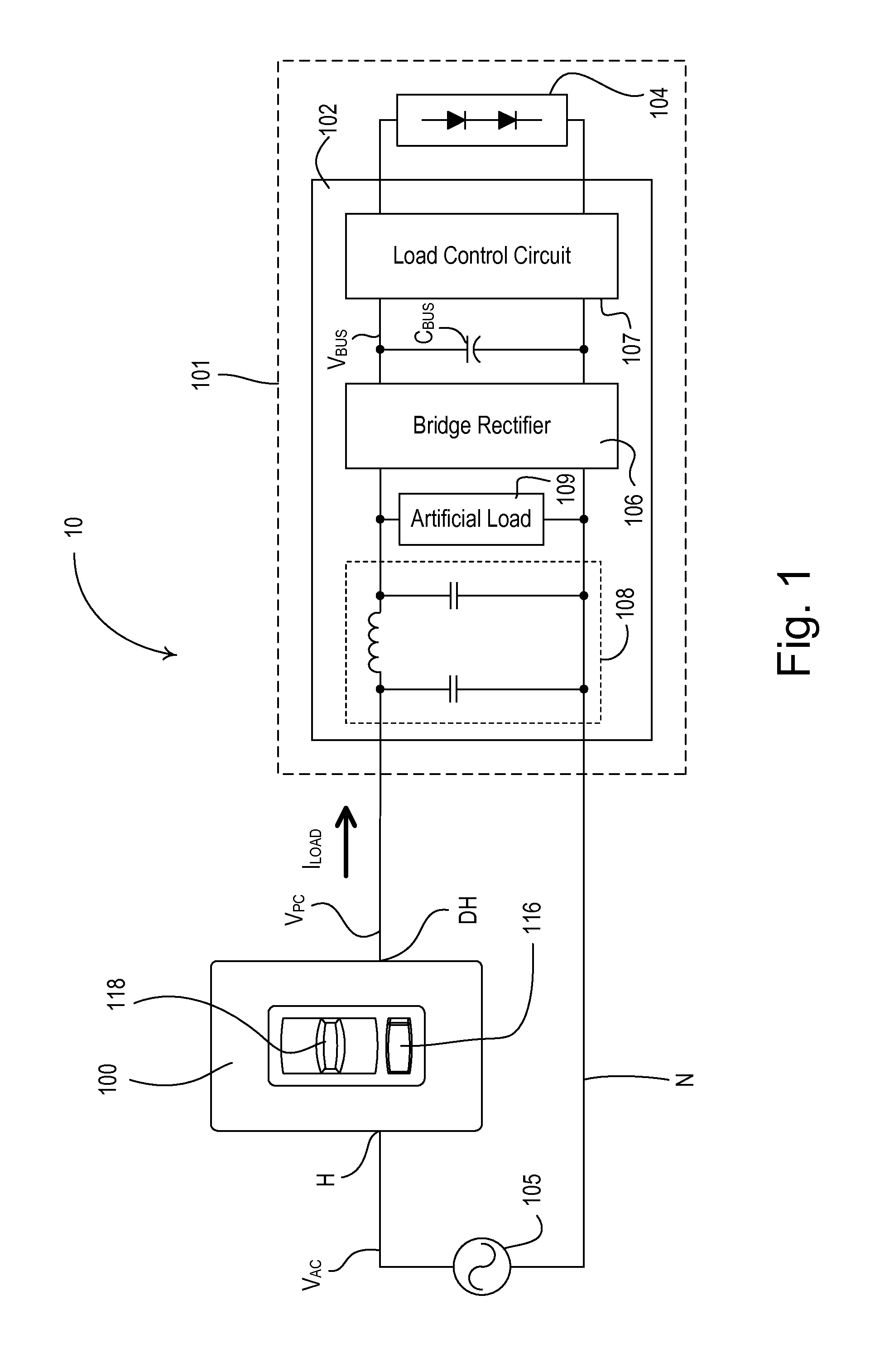 Two-wire load control device for low-power loads