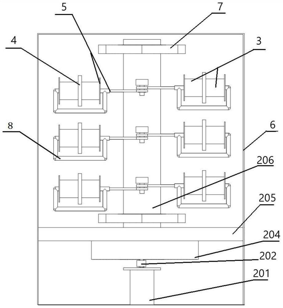 A wind power generation device based on a dielectric elastomer