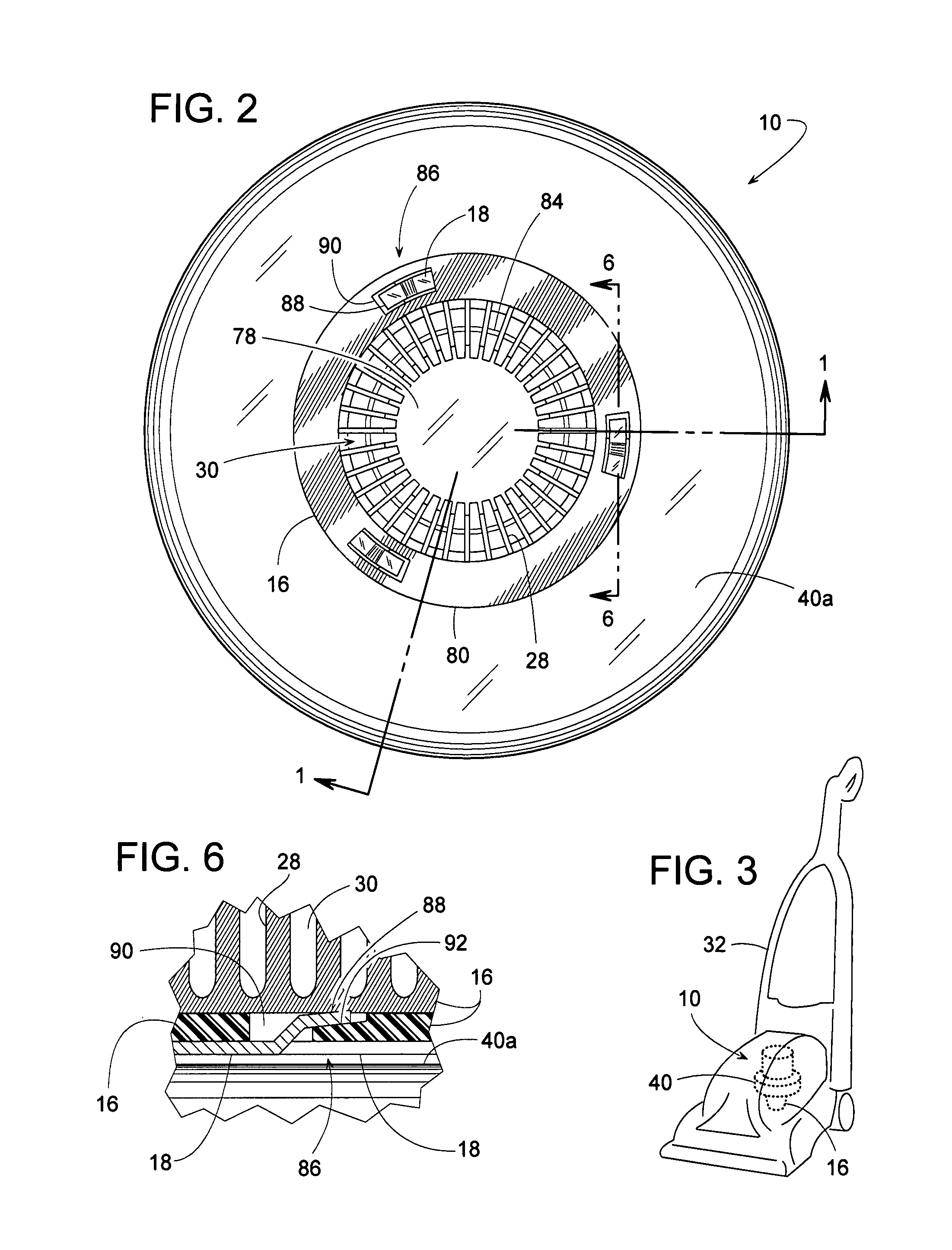 Removable gas/liquid separator for a motor