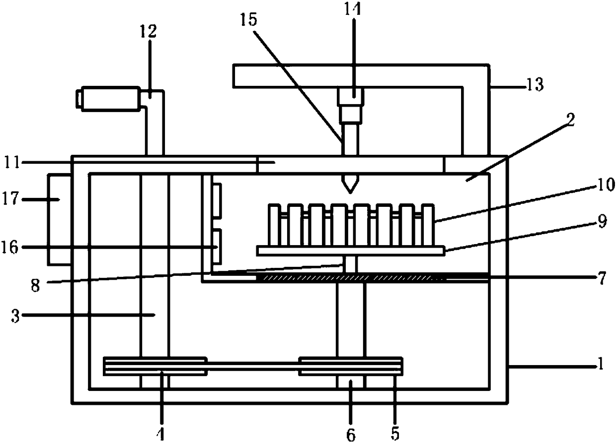 Medical examination sampling device and sampling method