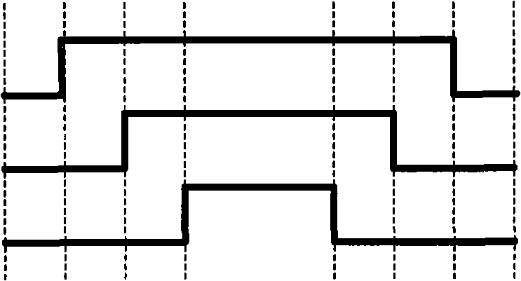 Phase voltage difference value type SVPWM control method for asynchronous motor