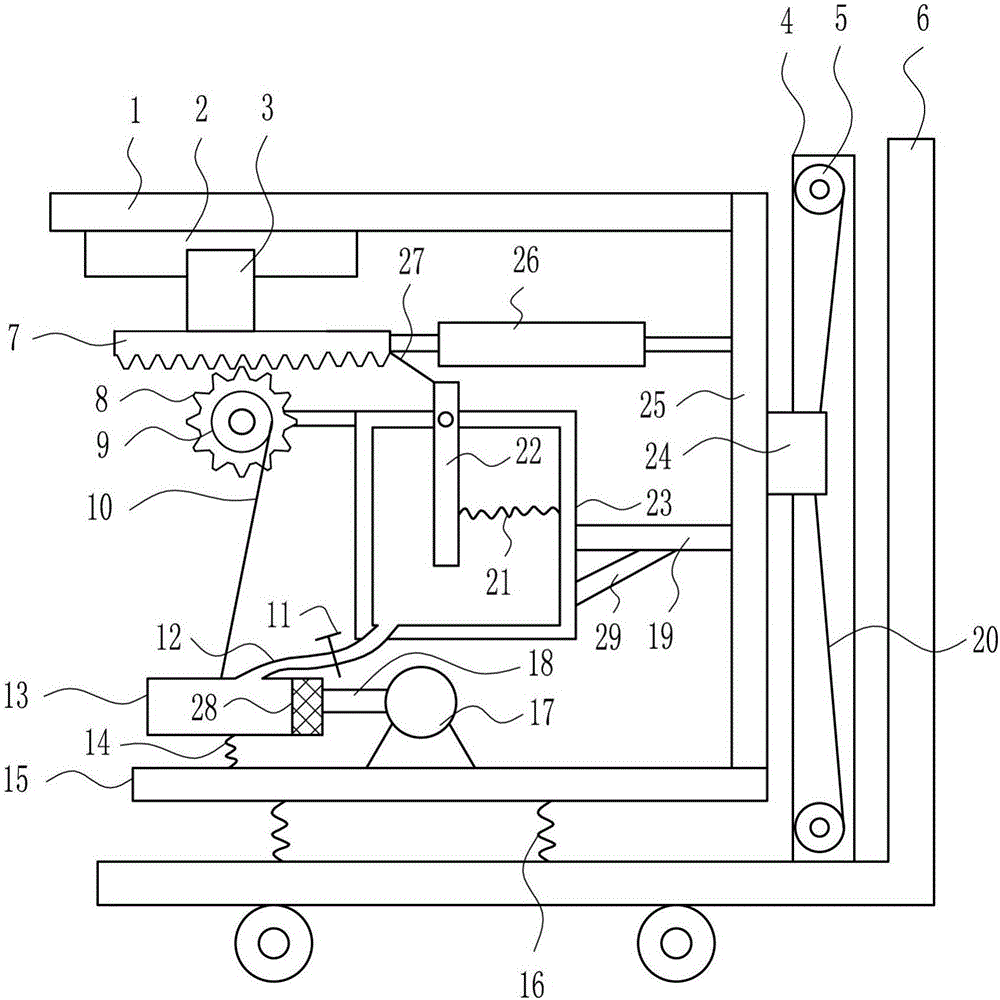 Wind power and sand power combined type fast fire extinguishing device for firefighting