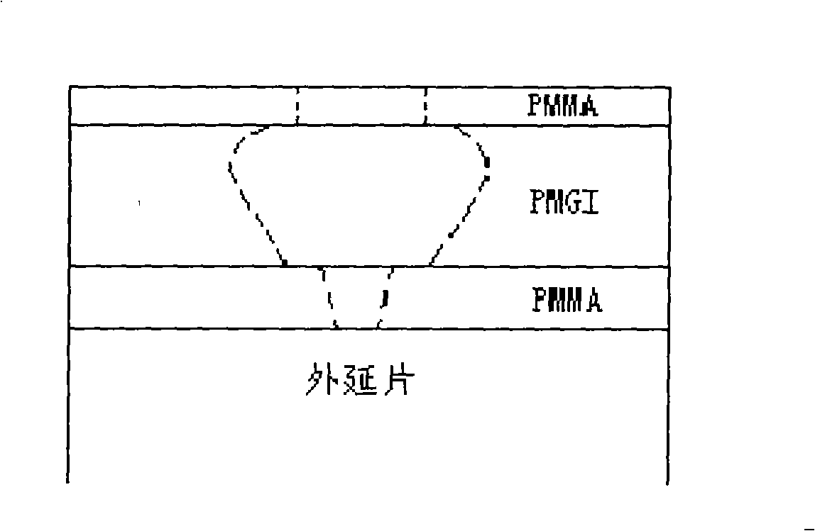 Method for preparing transistor T type nano grid