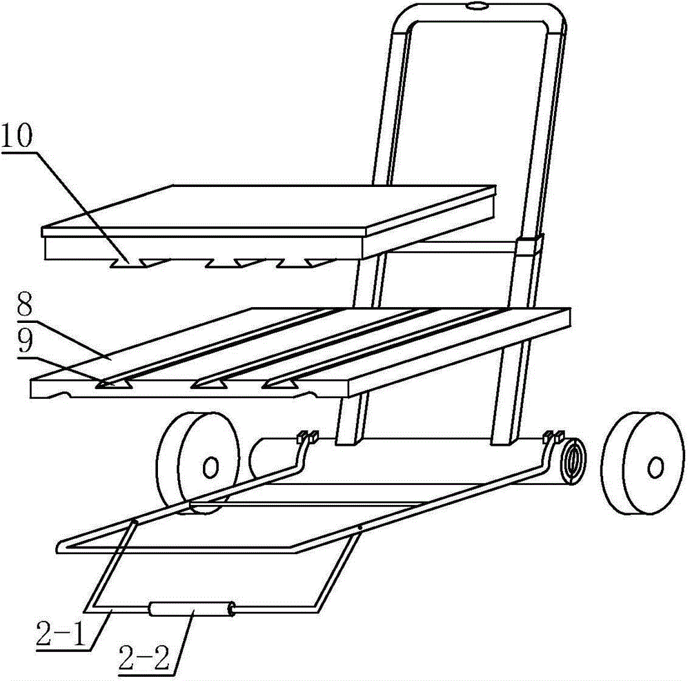 Shopping bag-hidden multipurpose trolley