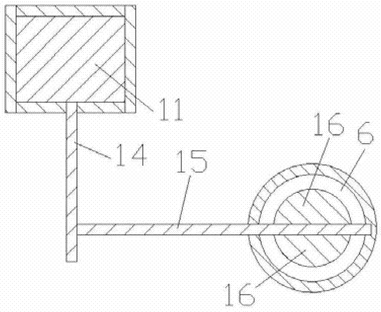 Variable air exhaust through flow area air inlet pressure control type adjusting device for turbocharged engine