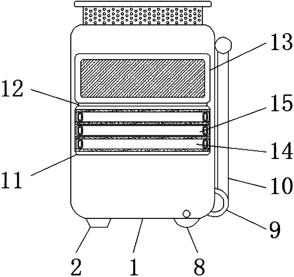 Reed leaf cooking and drying device with function of reed leaf damage prevention