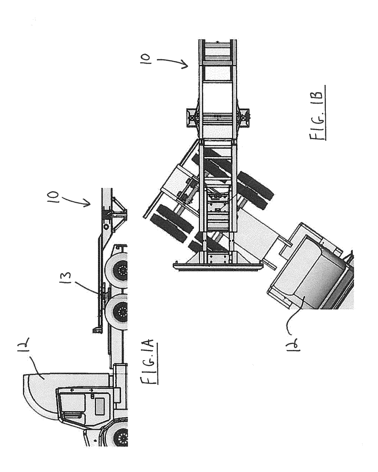 Extendable trailer for freight containers