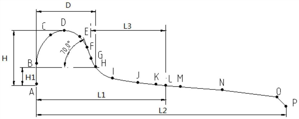 A high-speed wheel tread structure suitable for wide rails in alpine regions