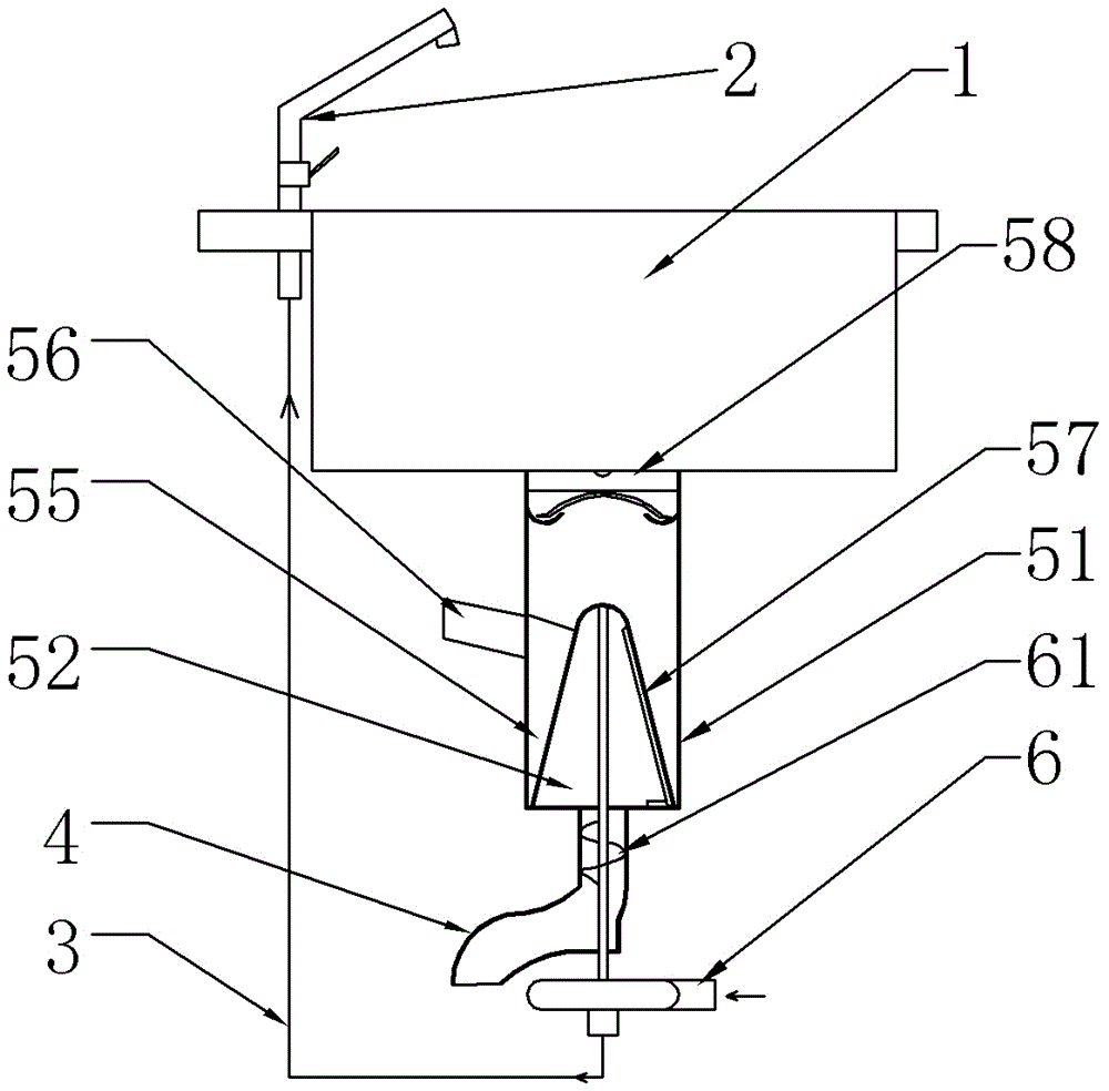 Self-cleaning type water-saving anti-blocking sink