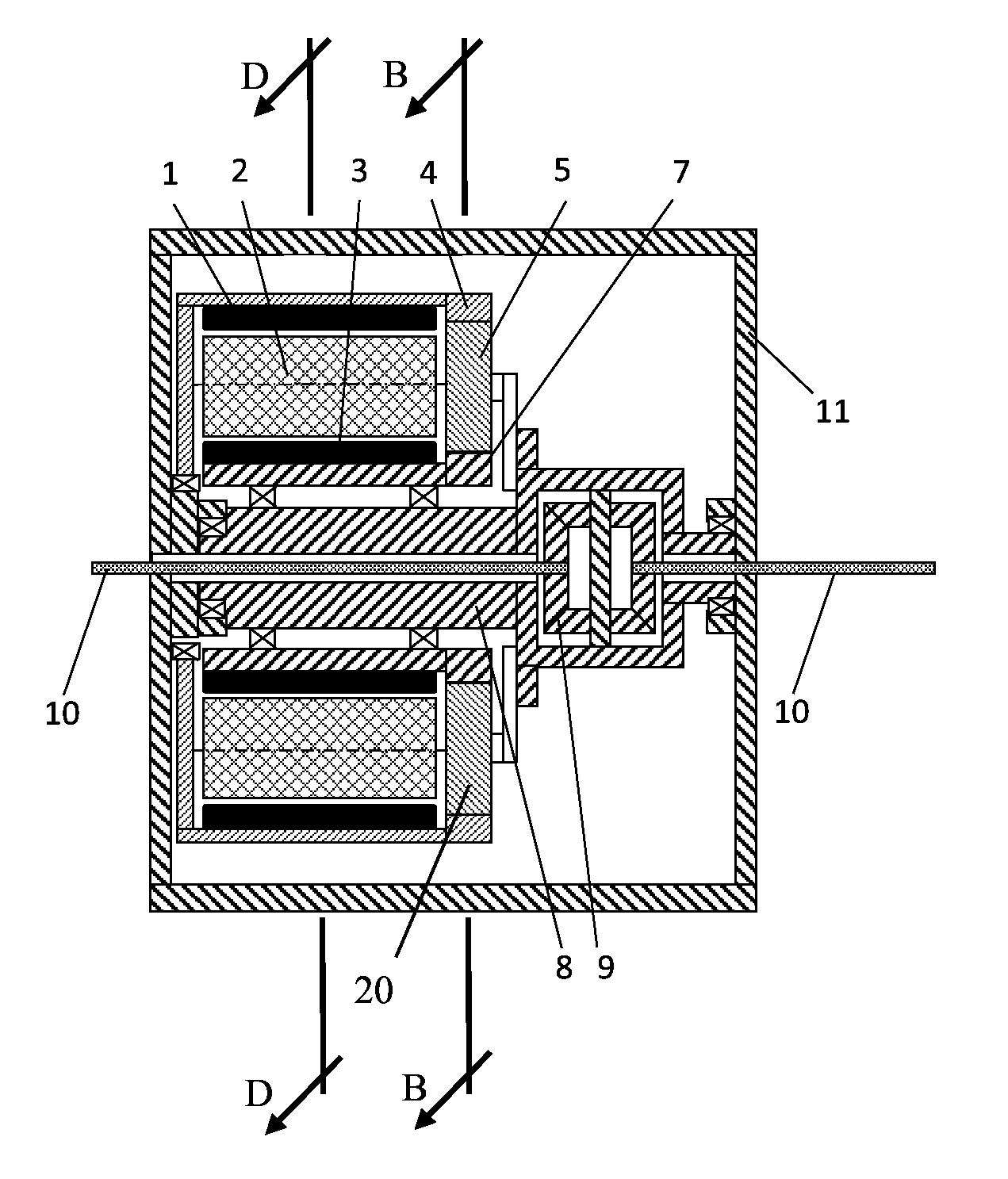 Dual-rotor motor for electric vehicles with a continuously variable transmisssion system with planet gear and control method thereof