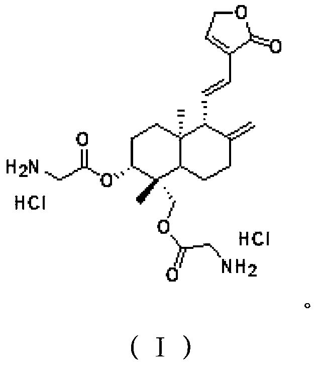 Dehydroandrographolide derivative composition and preparation method as well as application thereof