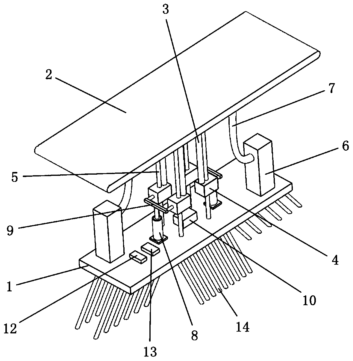 A height-adjustable airbag type underwater automatic monitoring system