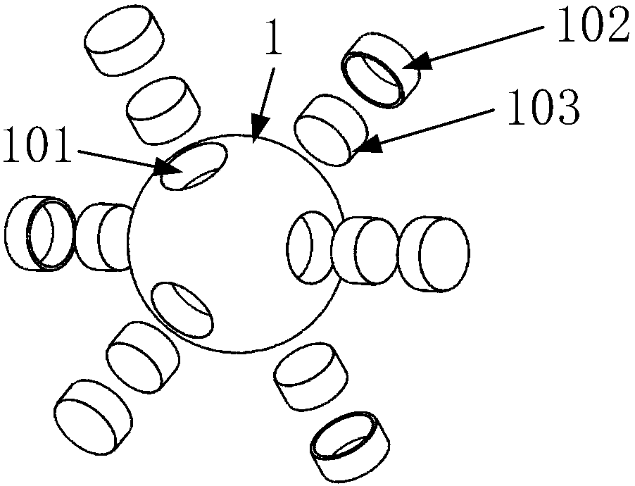 A multi-degree-of-freedom momentum exchange actuator for attitude adjustment of spacecraft