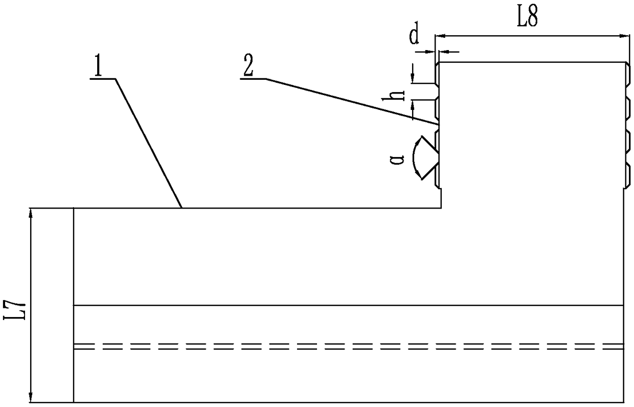 A machining method of trapezoidal threaded hole chuck claw