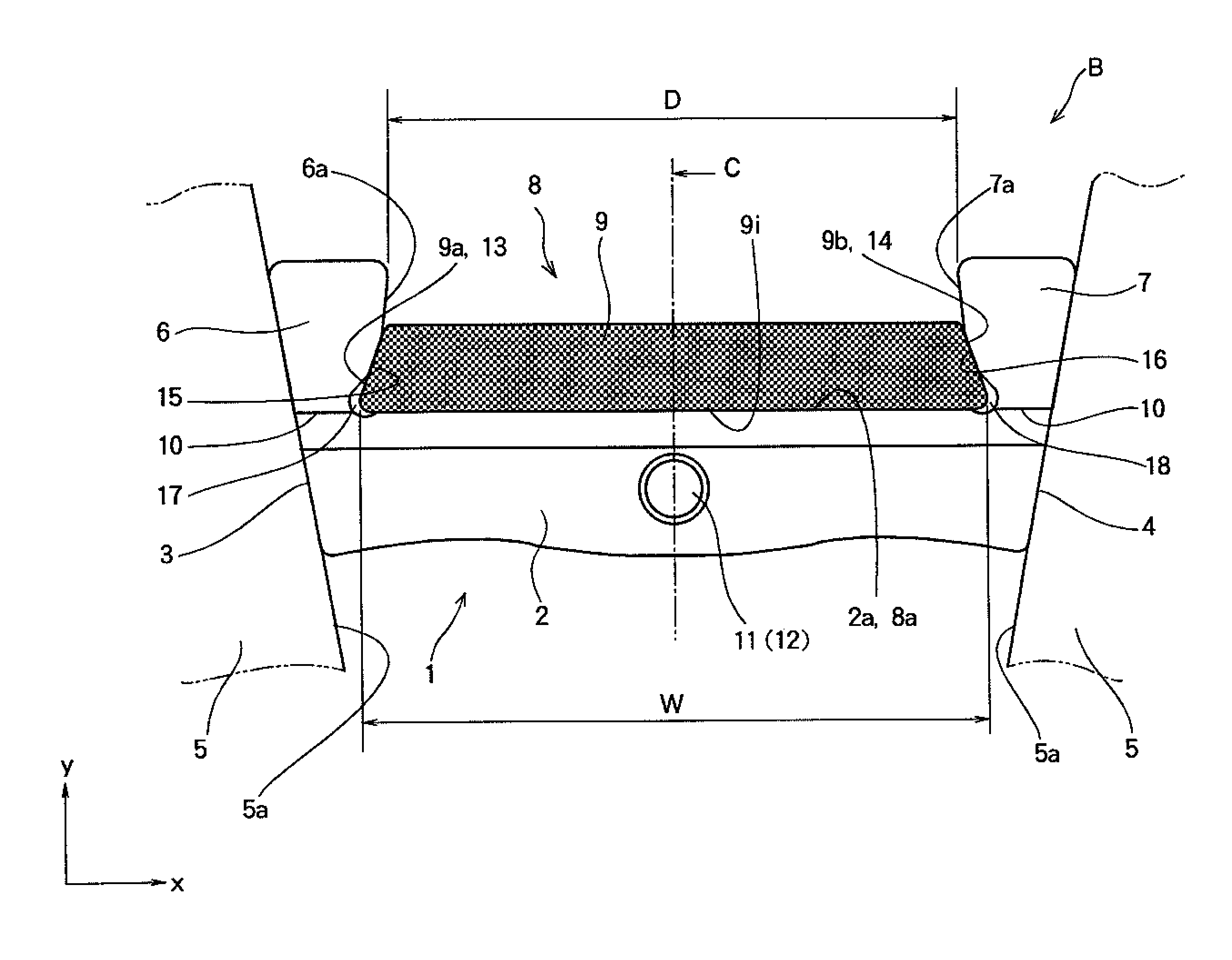 Push type driving belt