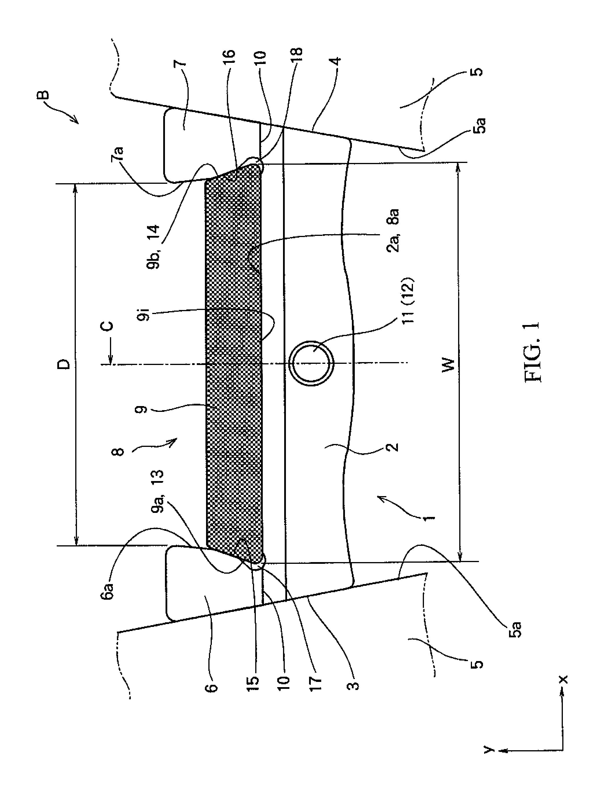 Push type driving belt