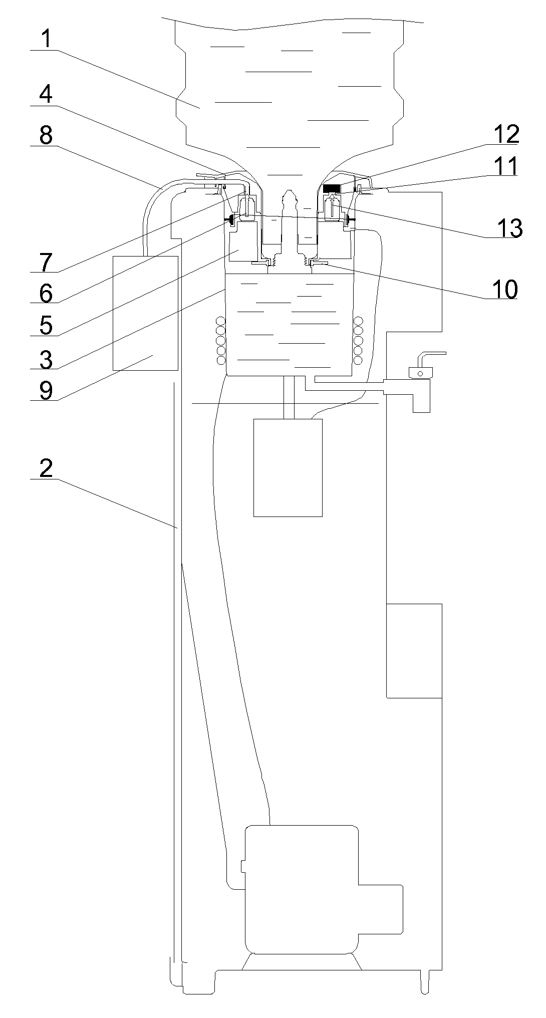 Bottled water cooler with ozone sterilizing device