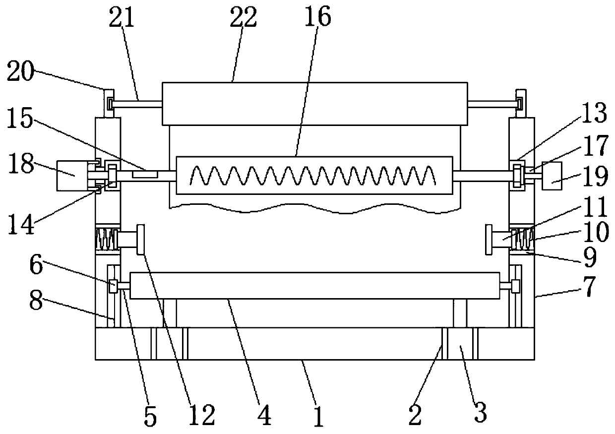 A laminating device for improving laminating precision of covering film