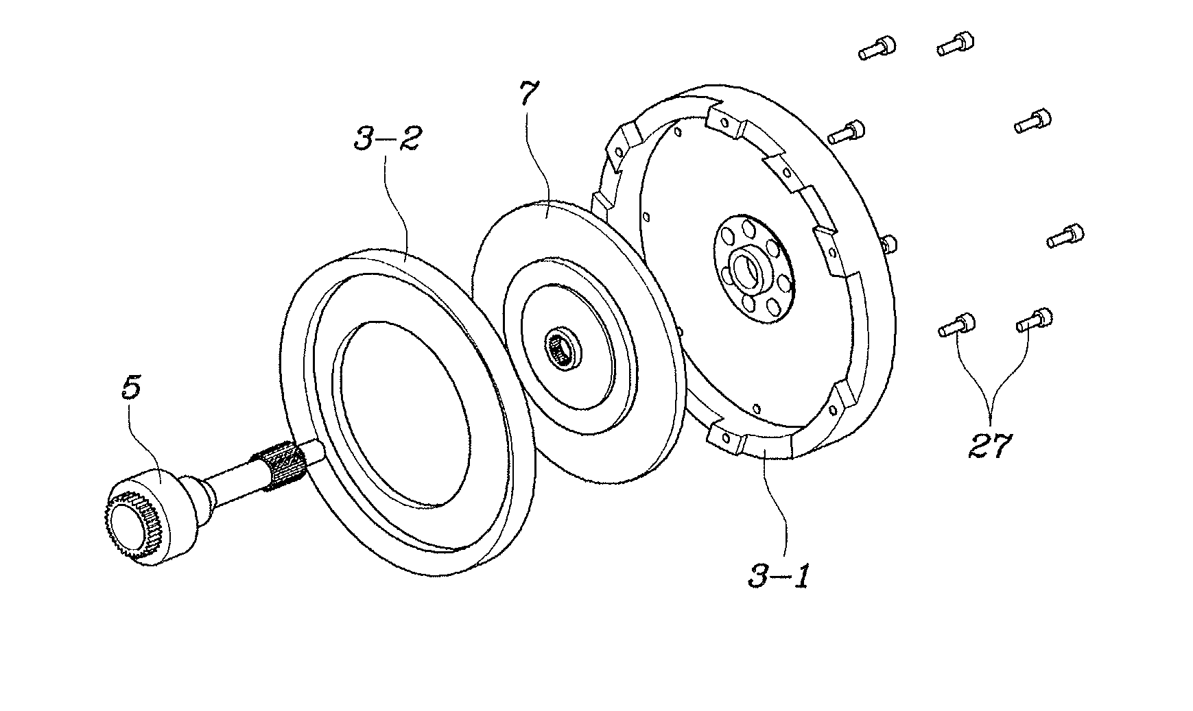 Damper for input shaft of transmission