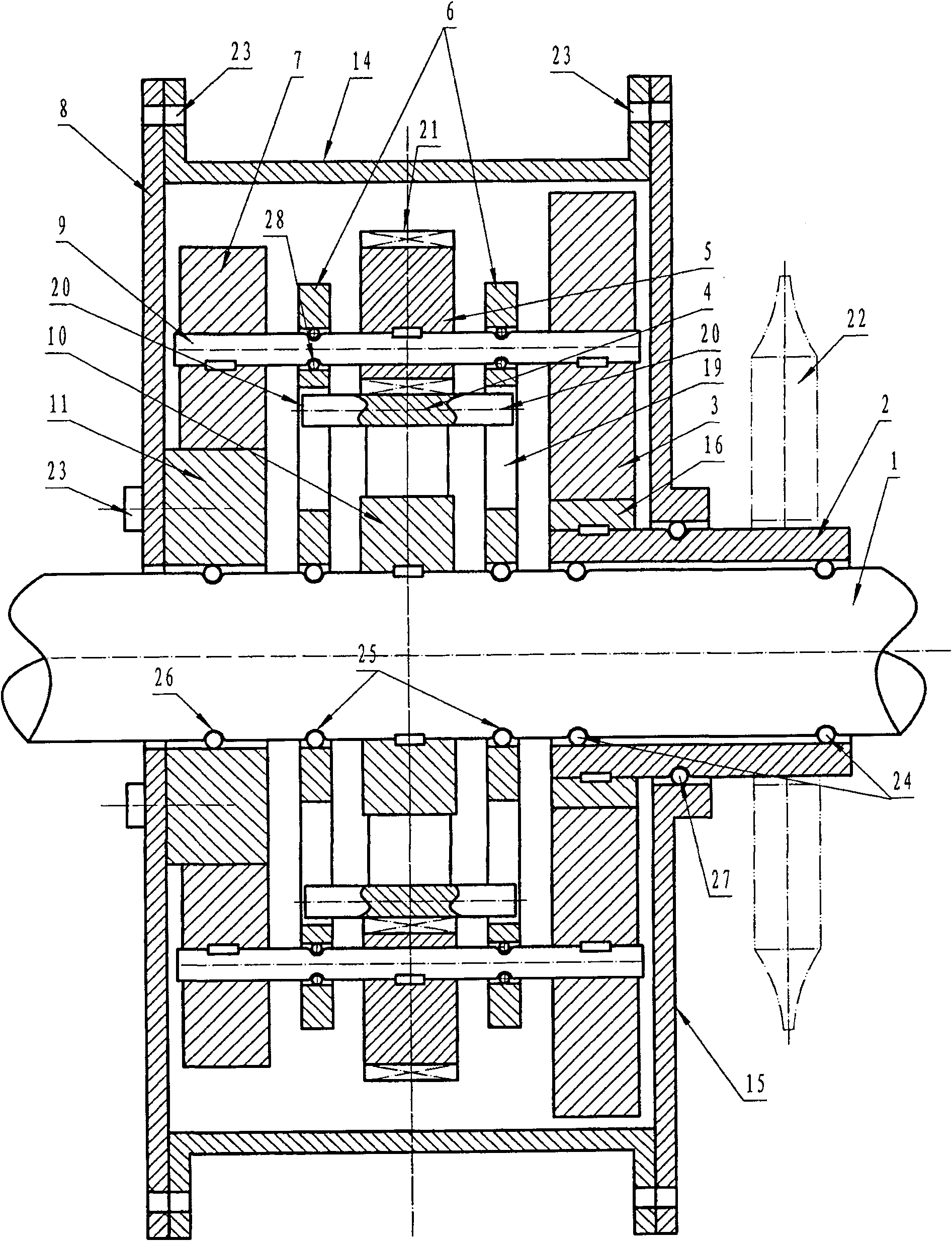 Outer housing rotary type automatic speed transmission