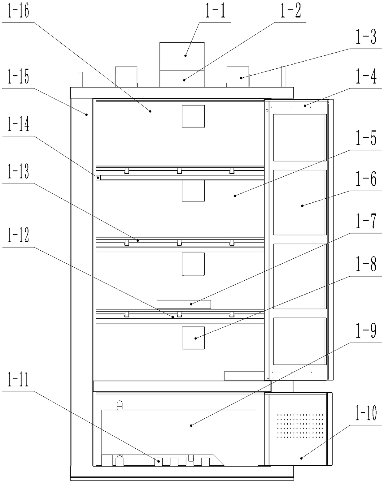 A cabinet type sprout vegetable cultivation device