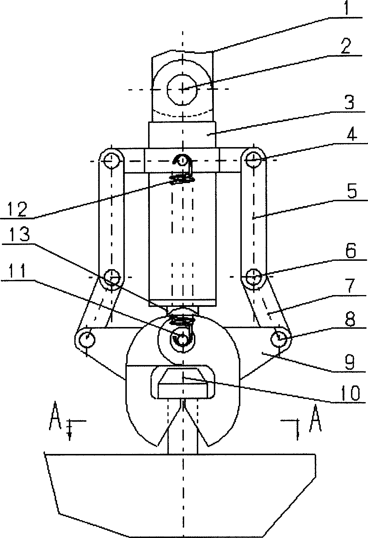 Hydraulic tripper of strong rammer and its tripping method