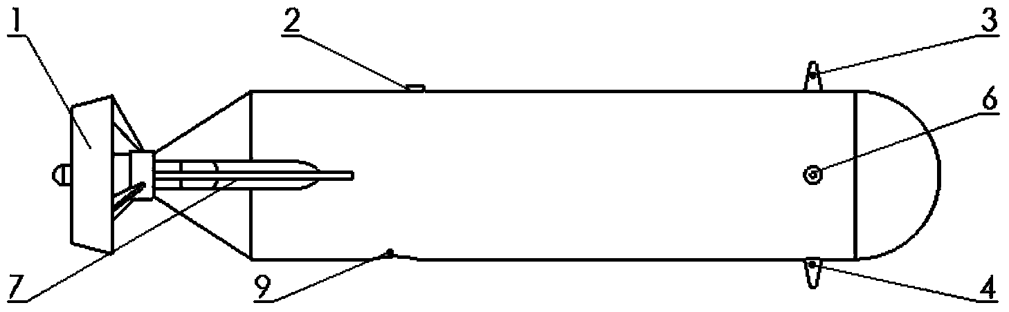 Unmanned underwater vehicle based on gas jet steering and method thereof