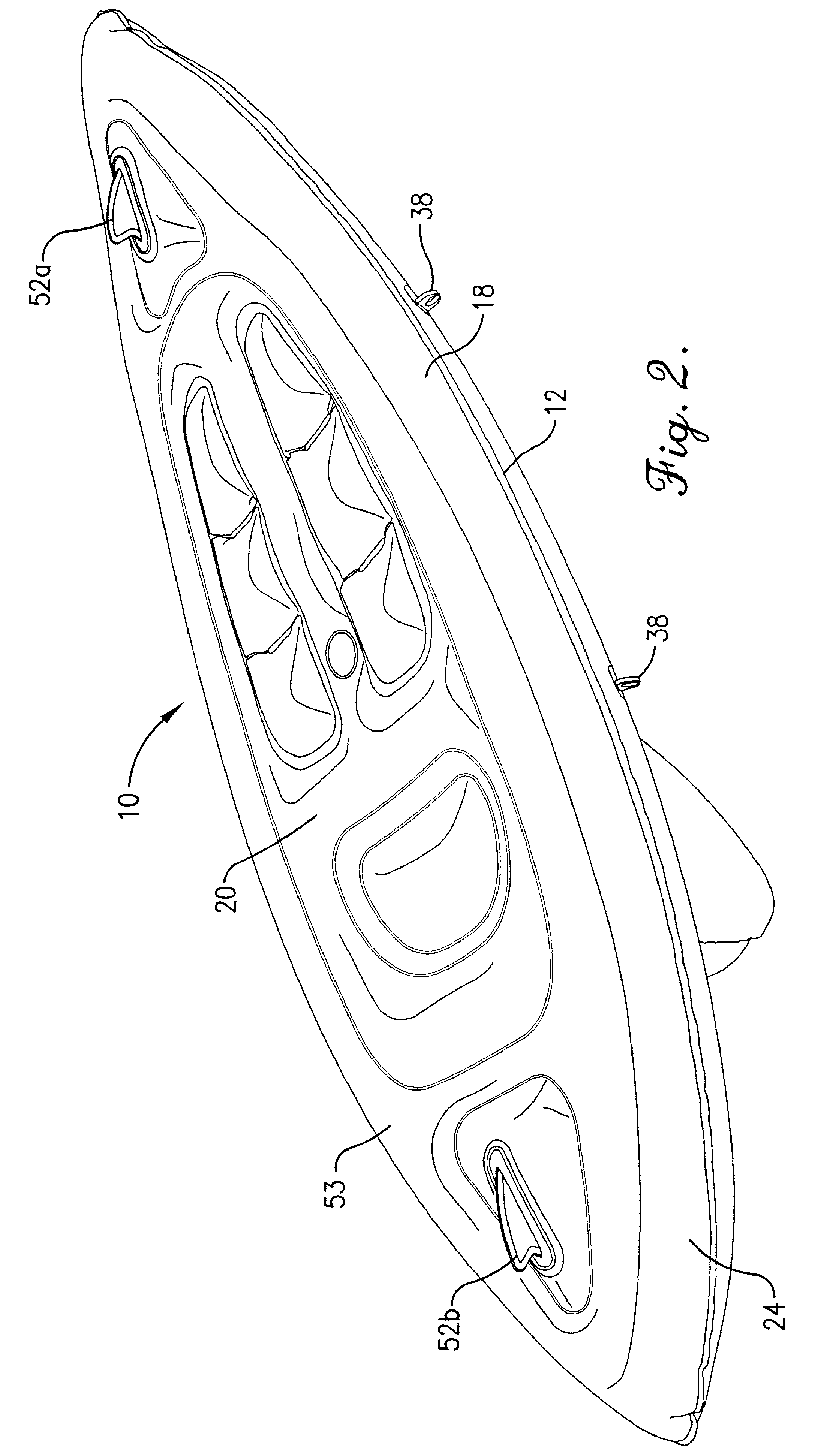 Inflatable kayak with multi-position footrests