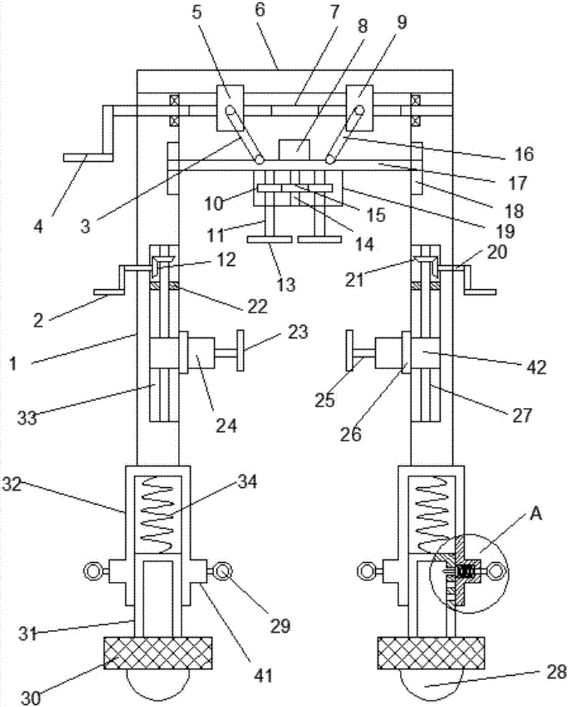 All-dimensional green belt pruning device for municipal gardens