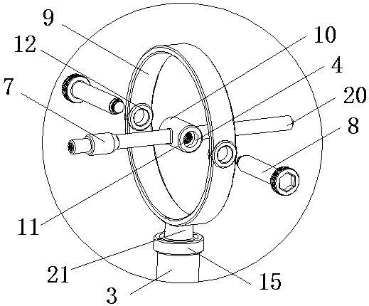 Fixing device for detection electronic air speed gauge of mine