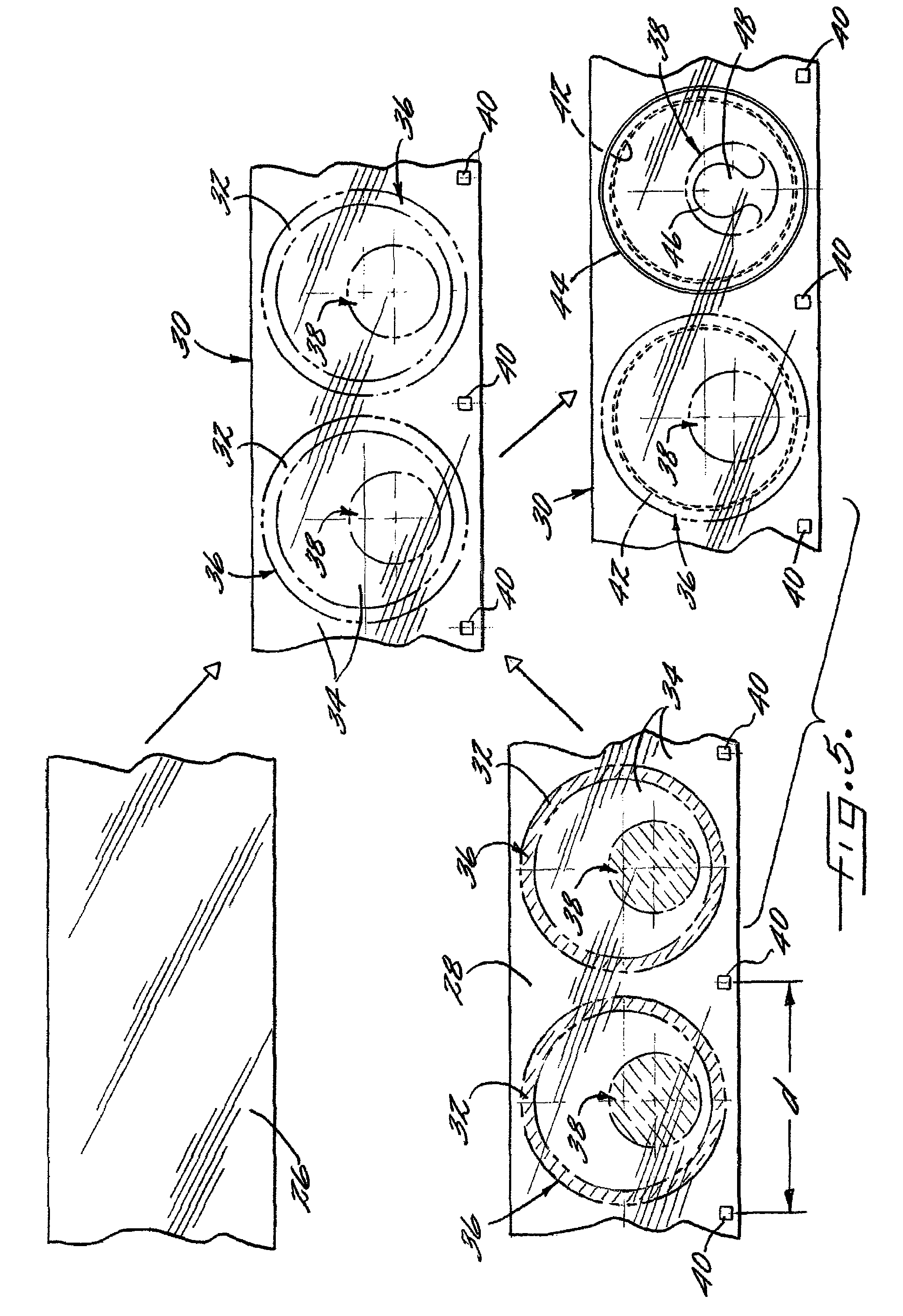 Container lid formed as a laminate having a built-in opening feature, container incorporating same, and method for making same