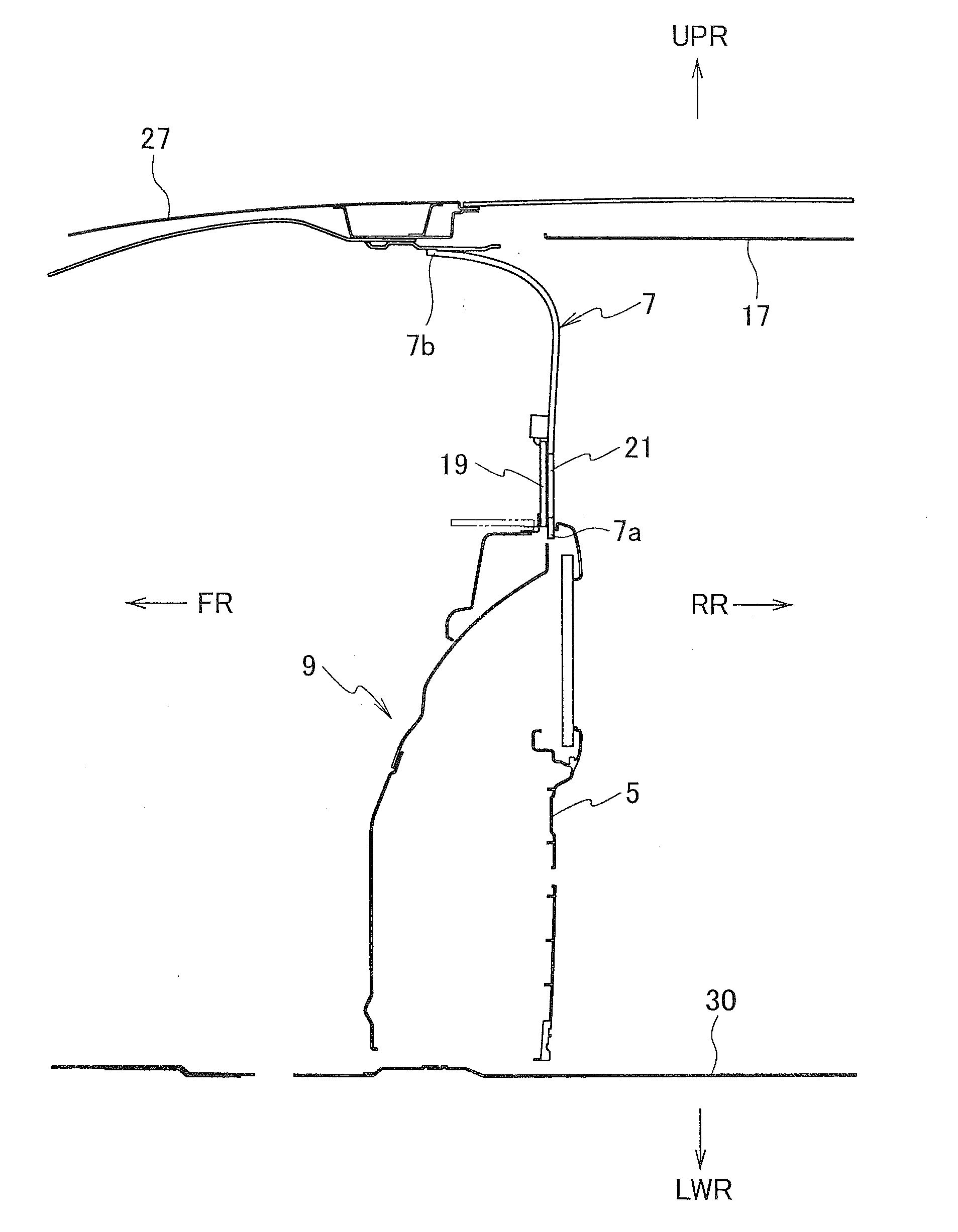 Vehicle interior structure