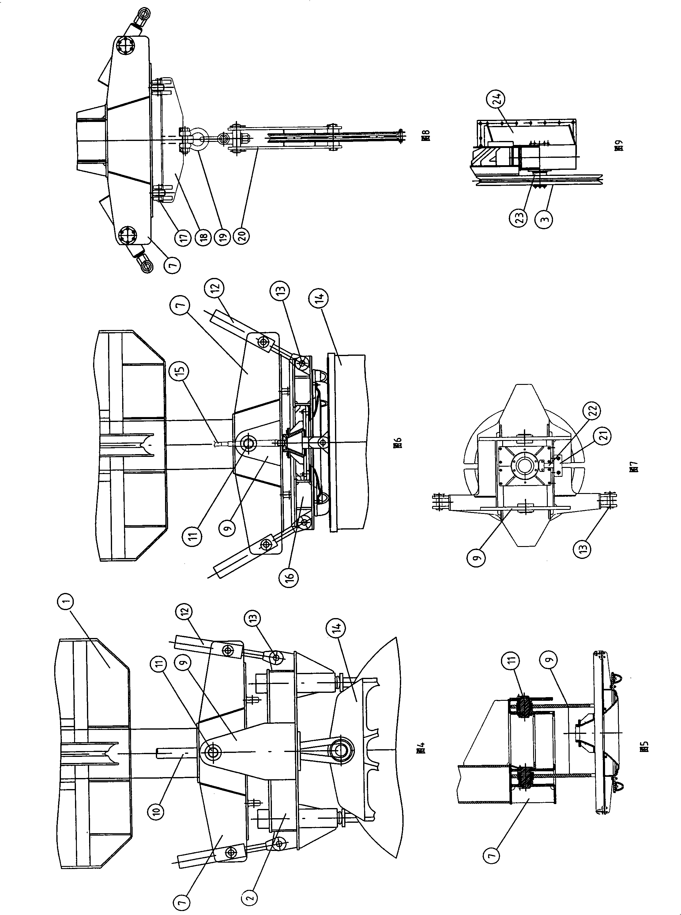 General laying-out and recovering system for submersible