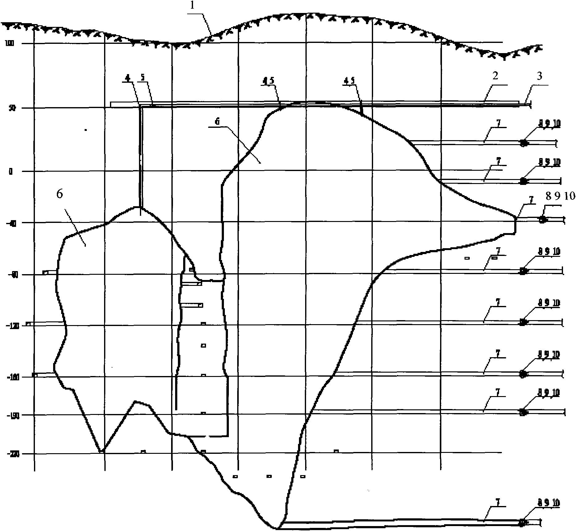 Full tailing filling method in large goafs