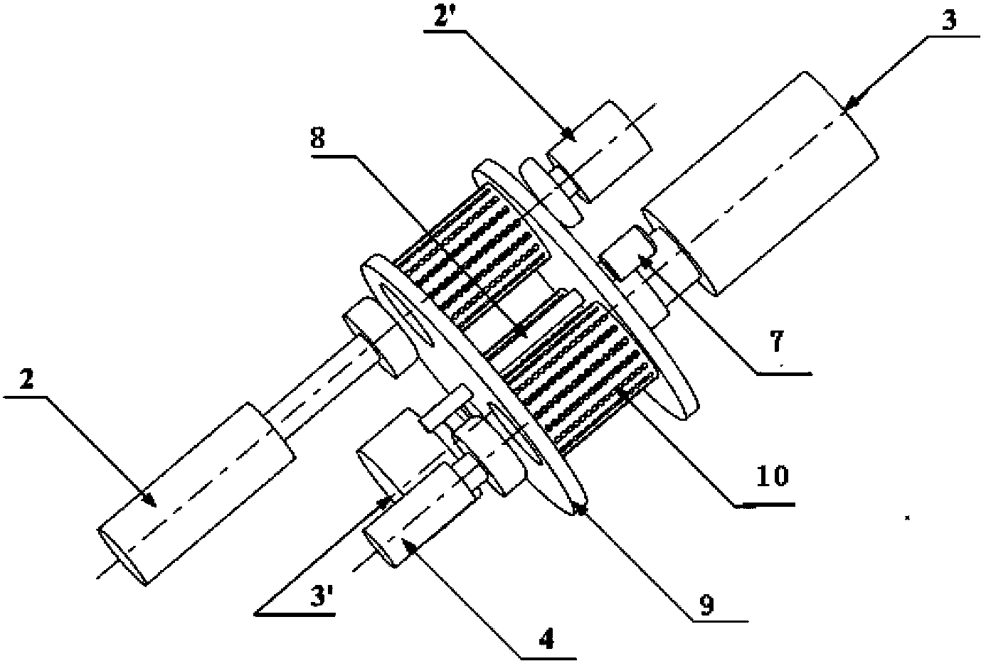 Extruding-separating device for dry and wet separation of municipal solid waste