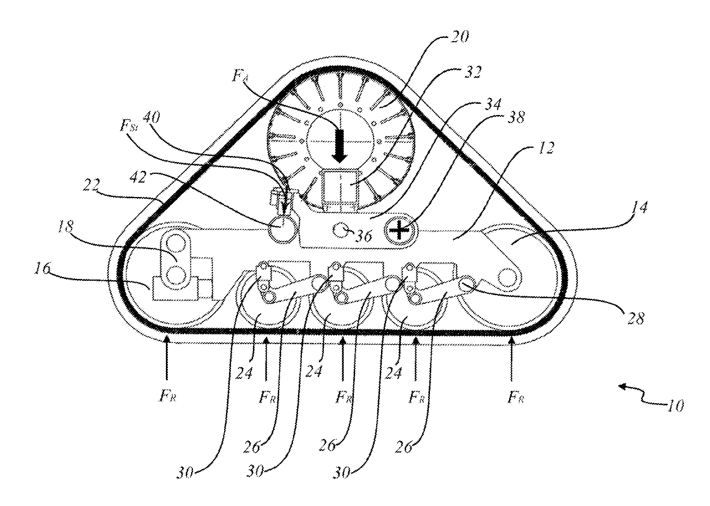 Traveling mechanism for agricultural machines and off-road vehicles having an endless belt-band traveling gear and a corresponding belt-band traveling gear