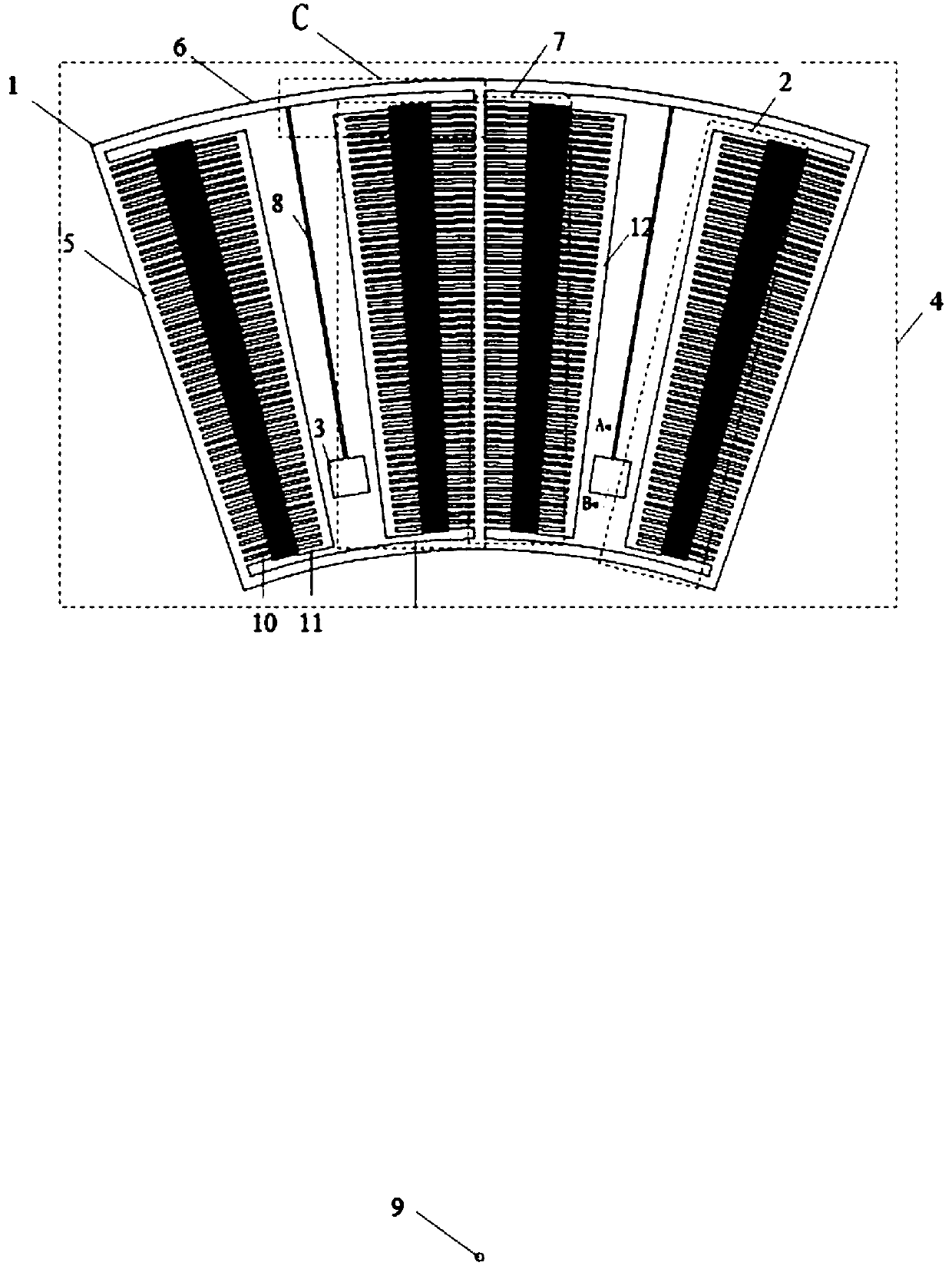 MEMS actuator based on extruded comb teeth and working method thereof