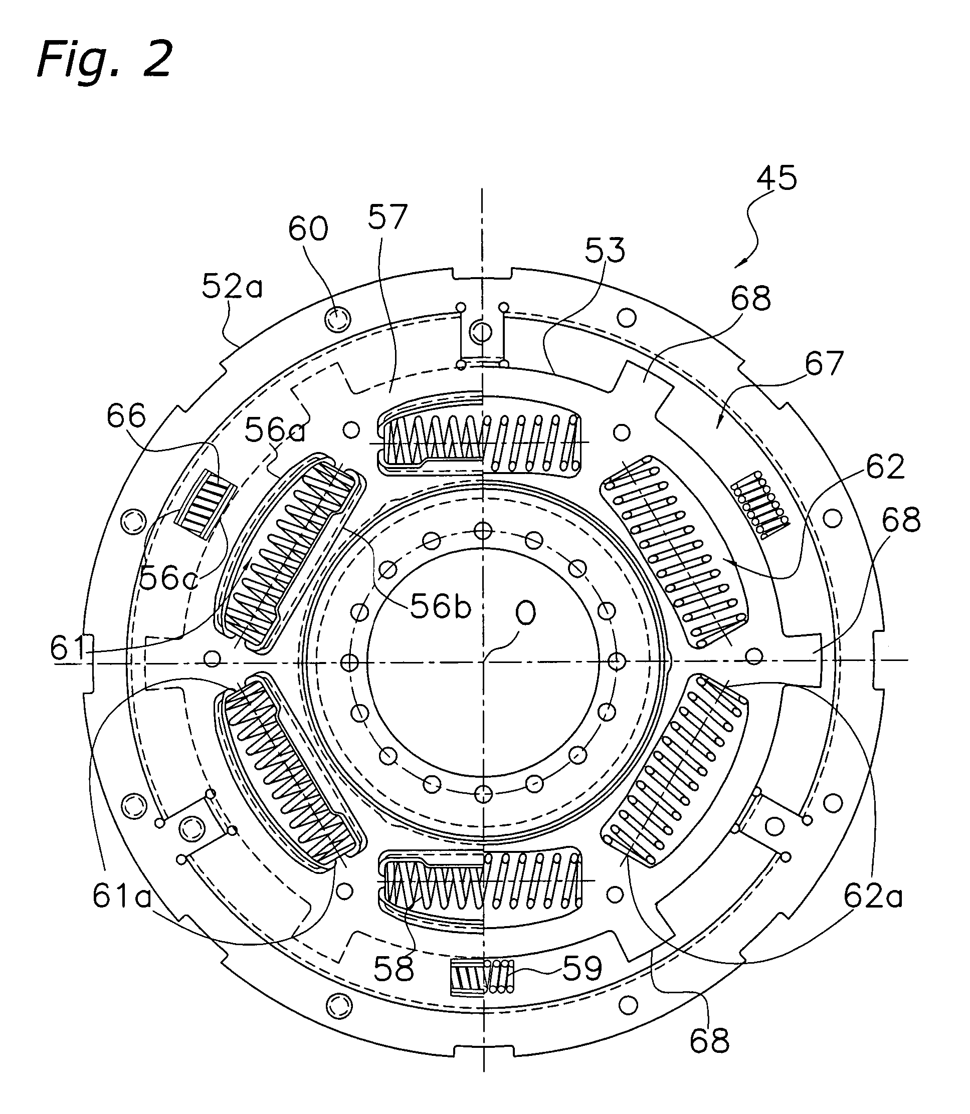 Damper mechanism for a lockup clutch