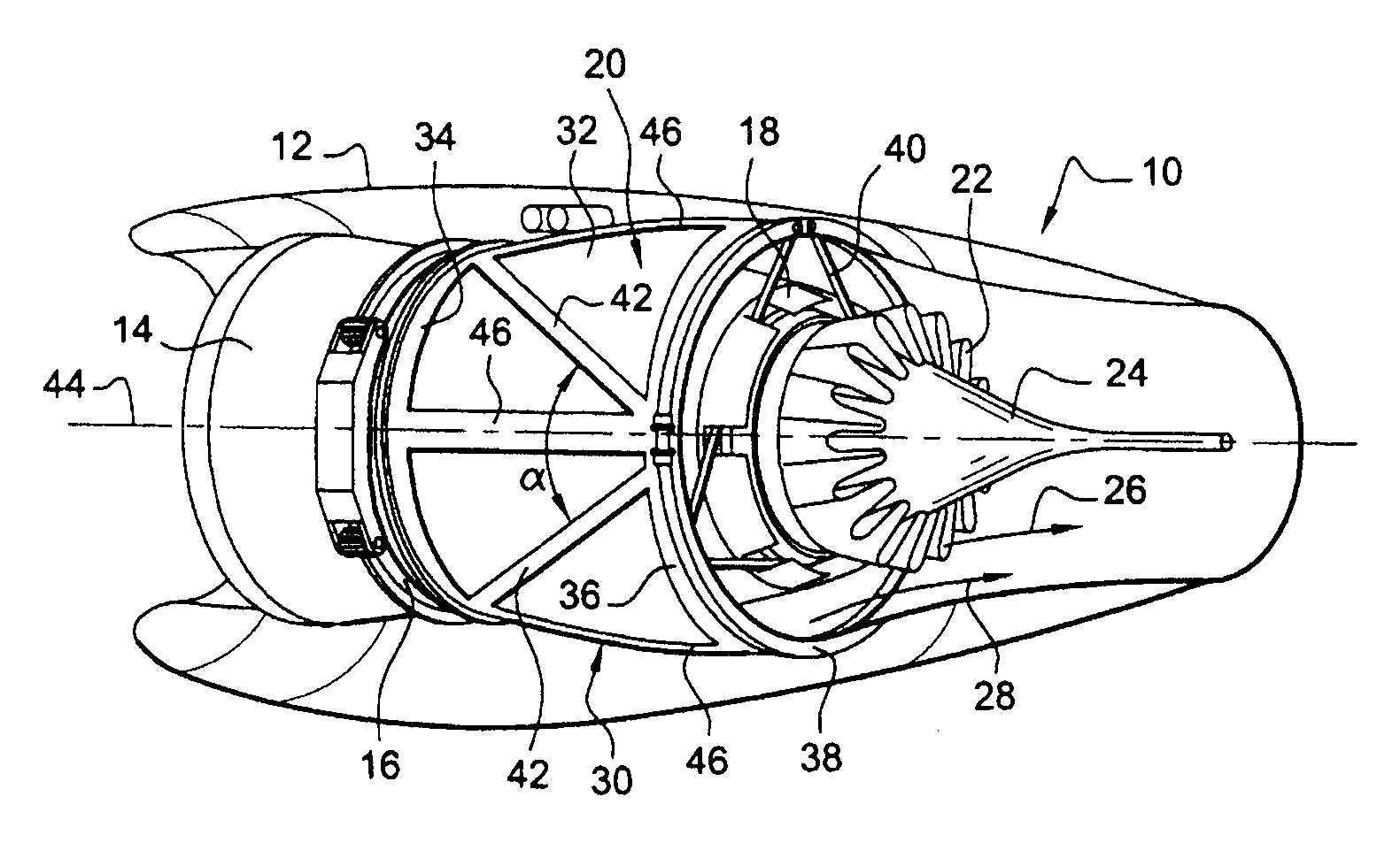 External fan duct casing in a turbomachine