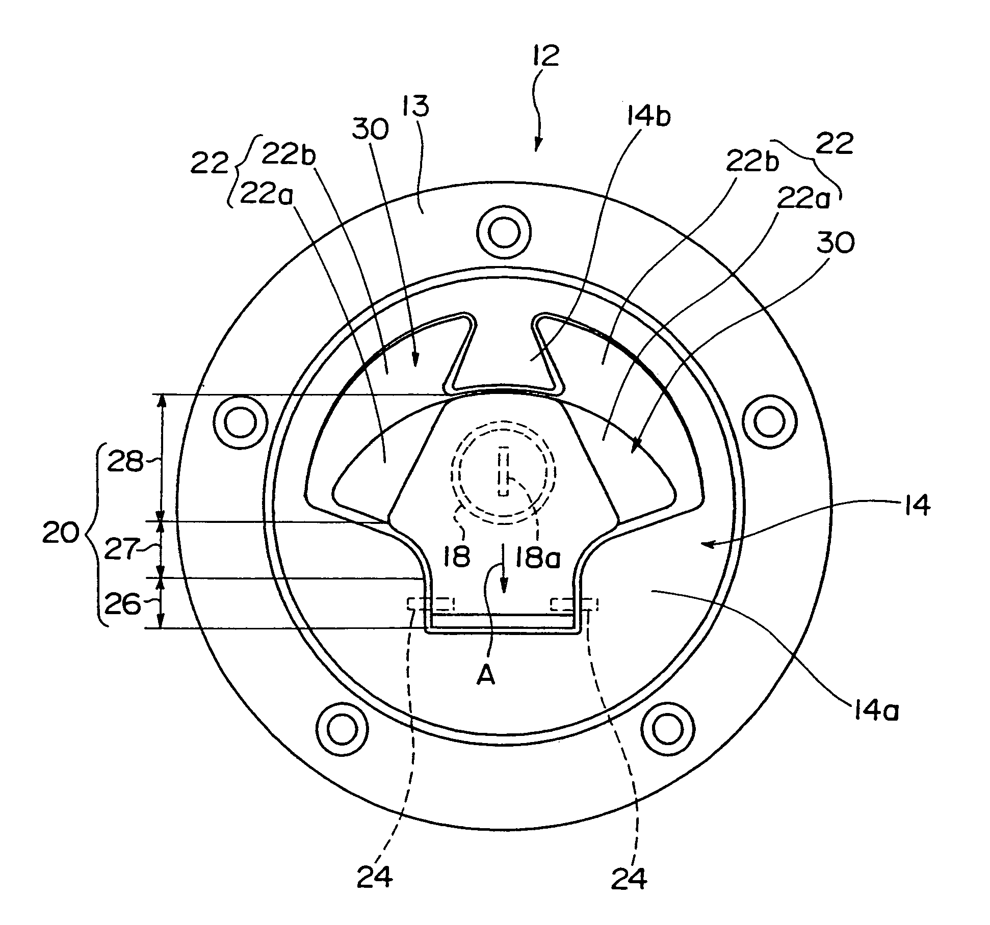 Tank cap of fuel tank