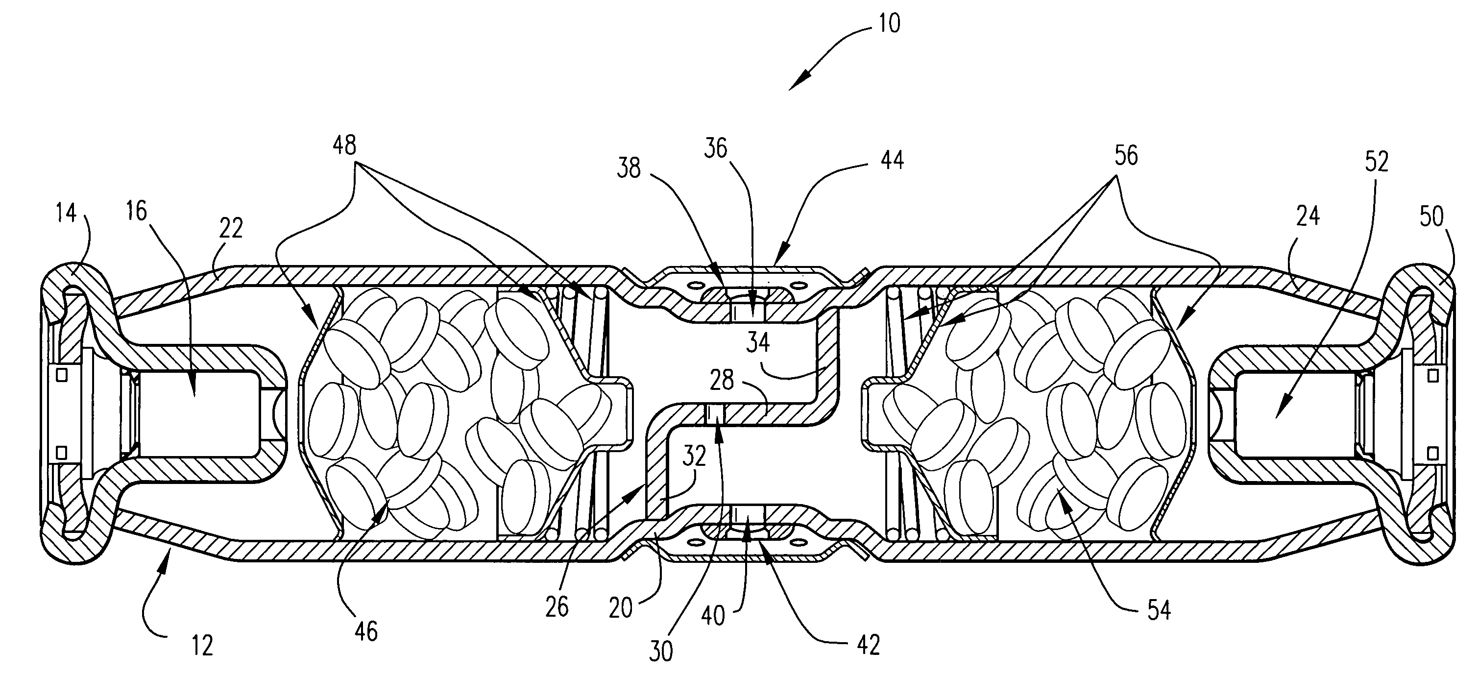 Compact multi-level output gas generator