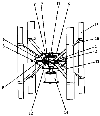 Starting device for vertical axis wind turbine (VAWT)