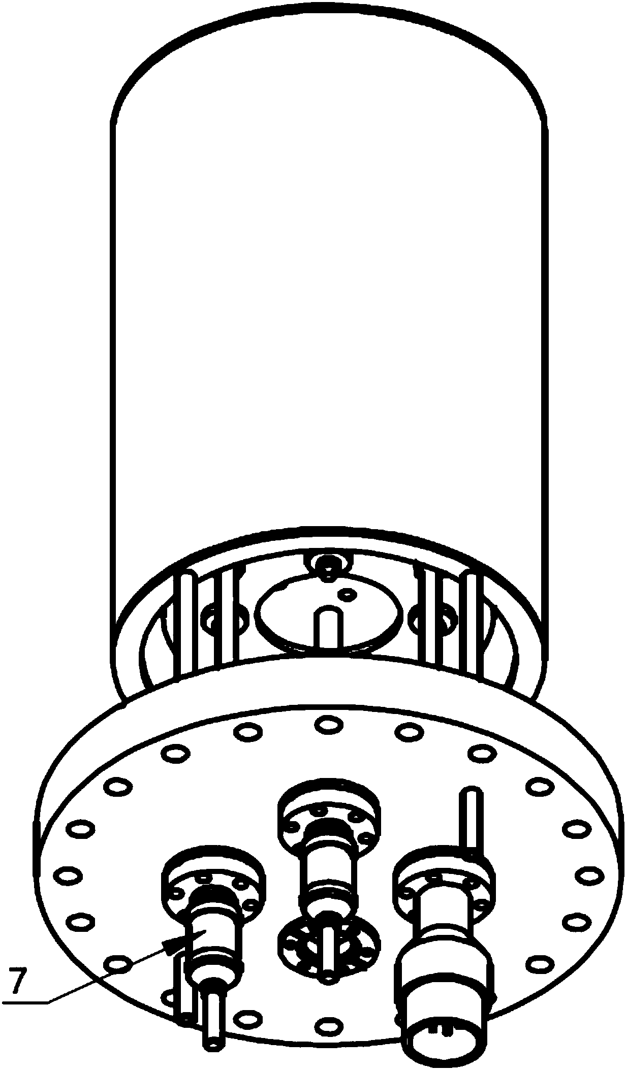 Pretreatment device of sample for measuring secondary electron emission characteristic of material