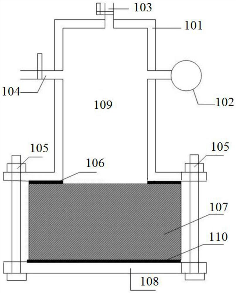 Experimental device and method for testing diffusion degree of chloride ions in concrete