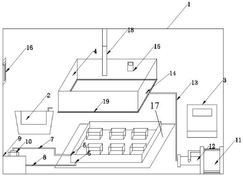 Experimental device and method for testing diffusion degree of chloride ions in concrete