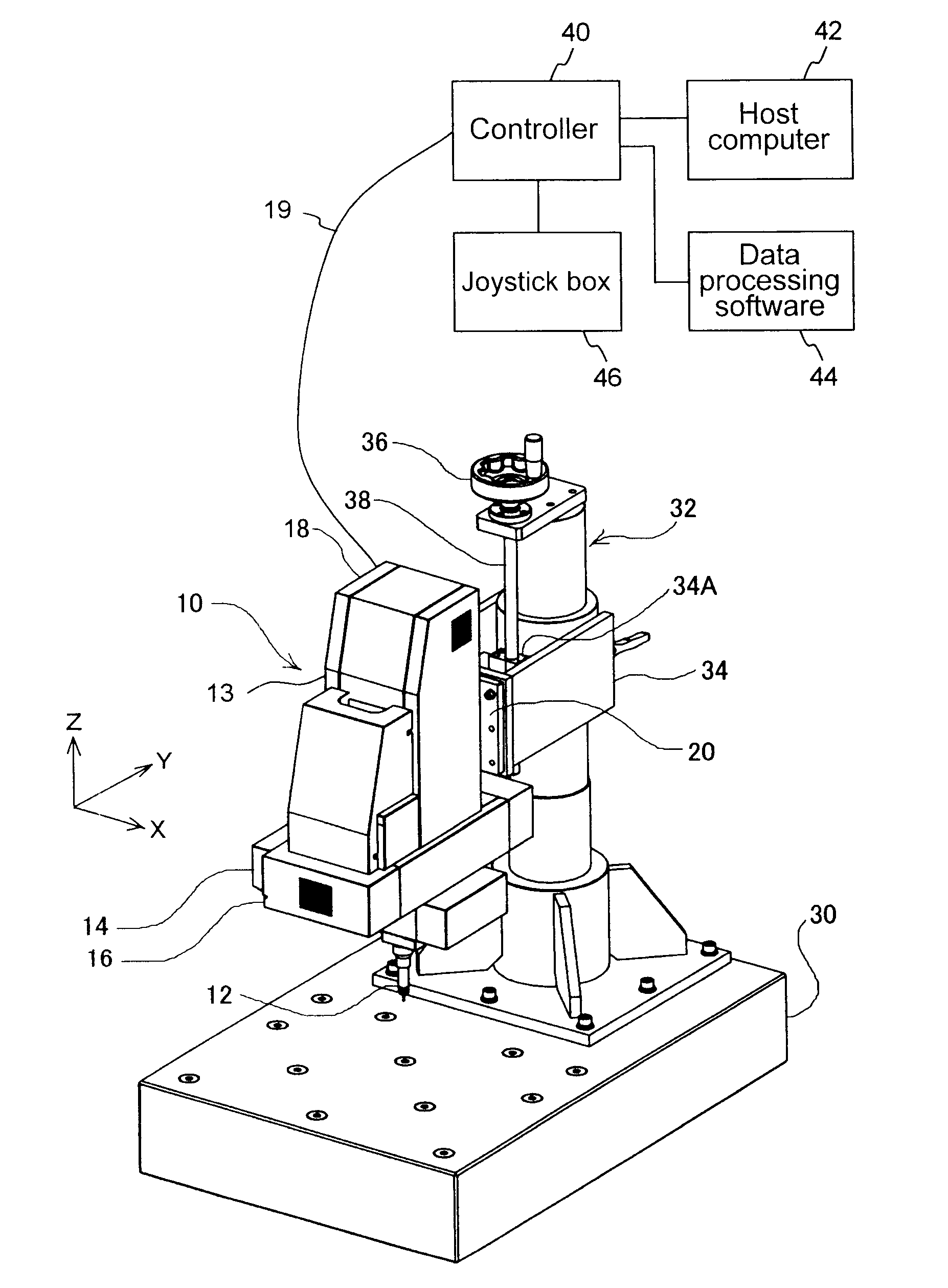 Coordinates measuring head unit and coordinates measuring machine